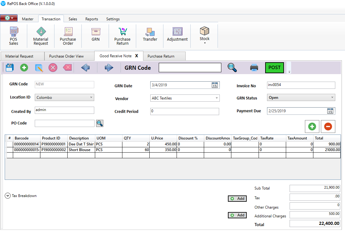 Restaurant Inventory Management System